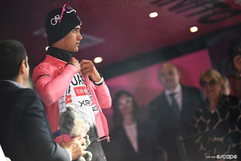 UAE finally decide, for certain, that Giro race leader Del Toro is also their leader