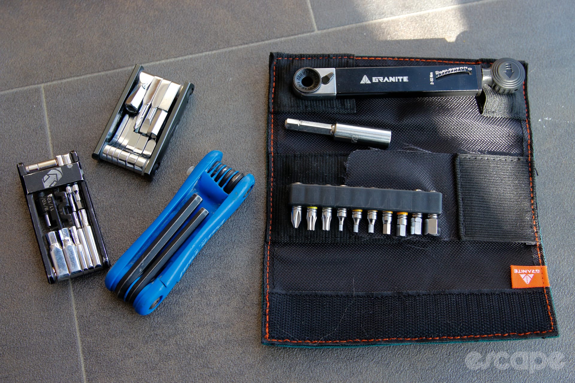 multitools laid on floor